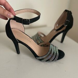 Sparkly Black Heels
